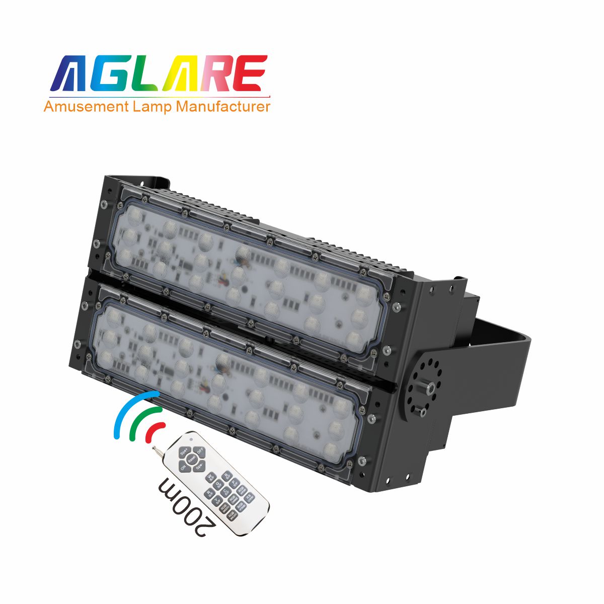 100W LED彩色泛光灯 RGB投光灯带？仄