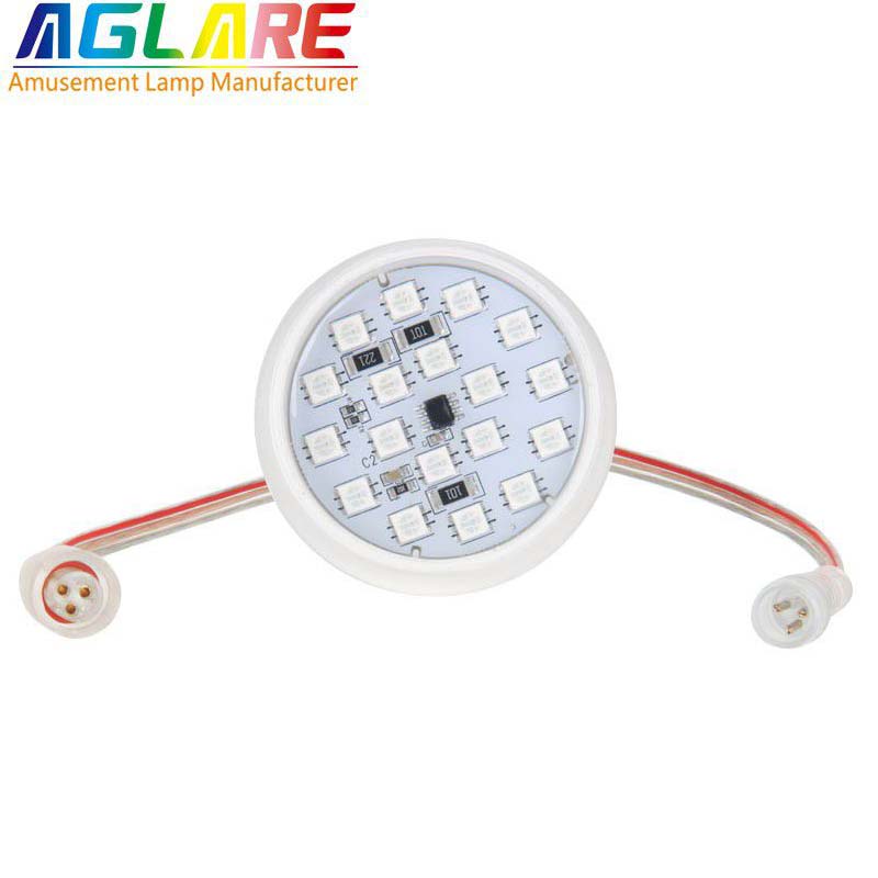 60mm 18灯5050贴片 rgb ucs1903 LED点光源灯 游乐设备灯led照明